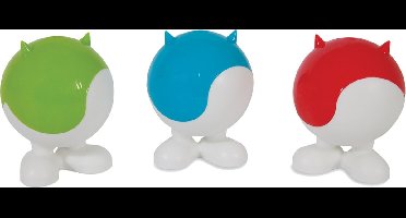 JW Mixed Cuz Ying Yang - Hondenspeeltje - Rubber/Nylon - Meerkleurig - ø 7,6 cm