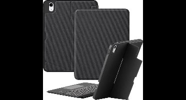 Tech-Protect - Toetsenbord hoes geschikt voor Apple iPad 11 (2025) A16 / Apple iPad 10.9 (2022) - Met Pencil Houder - Bluetooth Toetsenbord hoes - met Touchpad - Zwart