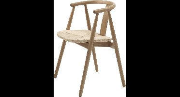 Giga Living Eetkamerstoel Relate - Naturel - Eikenhout & Touw - Set van 2