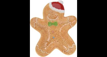 Feestelijke peperkoekvormige schaal, 15 x 12,5 cm, COOKIE