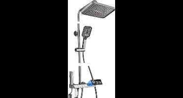 N.lux - Digitale doucheset / In hoogte verstelbaar / Regendouche