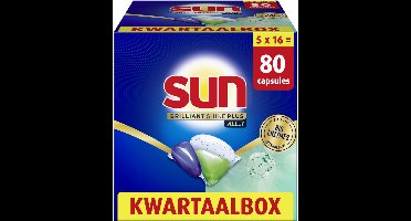Sun Brilliant Shine Plus Vaatwascapsules - All-in 1 - met Bio-enzymentechnologie - 8 x 16 capsules