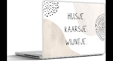 Laptop sticker - 12.3 inch - Huis - Pastel - Quote - 30x22cm - Laptopstickers - Laptop skin - Cover