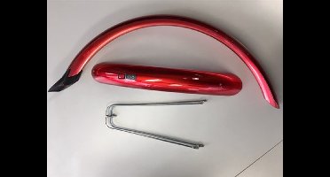 Stel spatborden 20 inch 58mm pvc rood eurofender