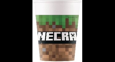 Herbruikbare Minecraft Party Bekers (250ml)