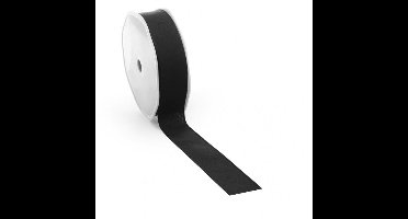 Zwart Katoenen Cadeaulint > 25 mm / 20 mtr.