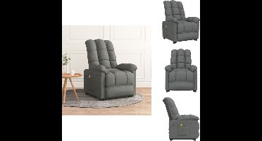 vidaXL - Massagestoel - stof - donkergrijs