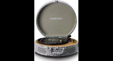 Lenco Retro Platenspeler - Koffer Platenspeler met ingebouwde Speakers - Bluetooth en AT3600L cartridge - LS-66GY - Grijs