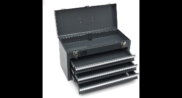 HBM gereedschapskist met 3 laden, grijs