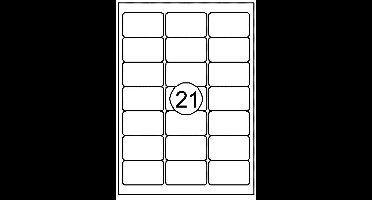 Etiket Quantore 63.5x38.1mm 2100stuks