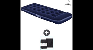 Bestway luchtbed - 1-Persoons - 76 x 185 x 28 cm - Blauw - Inclusief pomp en Hoeslaken