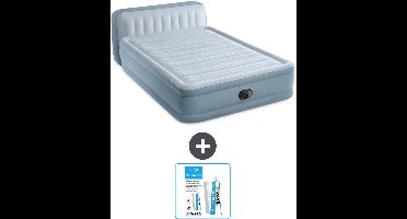 Intex Luchtbed - 2-Persoons - 152 x 236 x 86 cm - Blauw - Inclusief pomp en Reparatieset