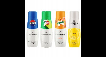 Sodastream - Pepsi, 7UP, Mirinda, Tonic - Syrup Set - 4 Stuks - 440 ml