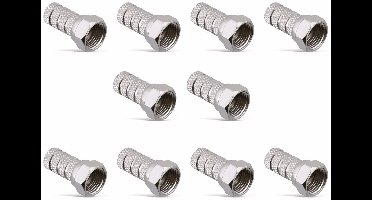 S-IMPULS F-stekkers, 6,5 mm, schroefmontage, 10 stuks