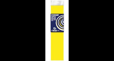 6x Crepe papier plat neon geel 250 x 50 cm - Knutselen met papier - Knutselspullen