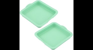 Boraboi ® Set van Twee Flexibele Vierkante Siliconen Cakevormen voor Veelzijdig Bakplezier