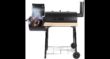 alpina Smokerbarbecue - BBQ Smoker - met Aparte Smoker - Instelbare Schoorsteen - 104 x 58 x 114 cm