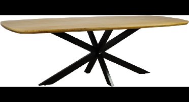 Eettafel Colorado Deens ovaal mangohout 240x110x77 cm - metalen matrix - naturel