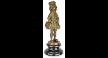 Jong meisje - Bronzen beeld - sculptuur - 27 cm hoog