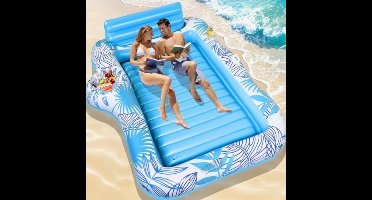 Tanning Pool Bed - Luchtbed Zwembad Opblaasbaar - Blauw
