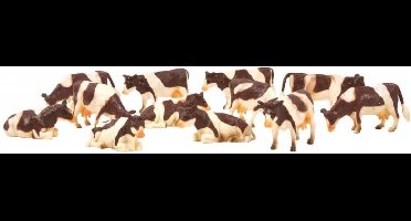 Kids Globe Koeien Rood/Bont, 12st. 1:32