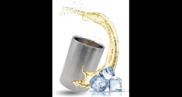 Boraboi® Roestvrij Stalen Dubbelwandige Wijn- en Flessenkoeler met Isoleerfunctie voor Dranken