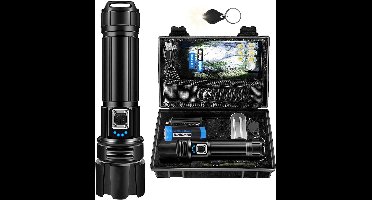 Militaire Zaklamp - Led Zaklampen - 20.000 Lm - Zwart