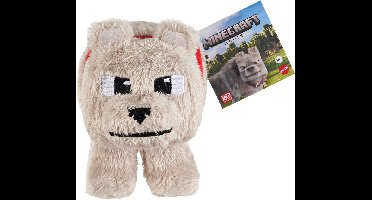 Mattel A Minecraft Movie Knuffel Figure Dennis the Wolf 20 cm Knuffeles