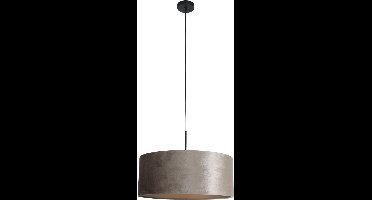 Steinhauer - hanglamp - Sparkled Light - zilver - metaal velours stof - Ø 50cm - E27 - 8157ZW