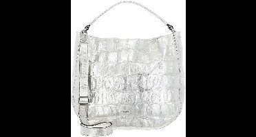 abro Schoudertas Leather Coccobello Bucket Bag Mia White / Whitegold Zilverkleurig