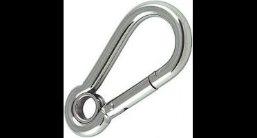 Karabijnhaak / carabiner 6x60mm - Met oog