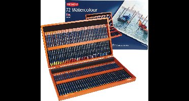 Derwent Watercolour potloden assorti in houten kist 72 stuks