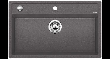 Spoelbak Blanco Dalago 8 opbouw donkergrijs 518852.Draaiknopbediening.