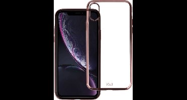 Hoesje geschikt voor iPhone XR Transparant Soft TPU Gel Siliconen Case iCall - Roségoud