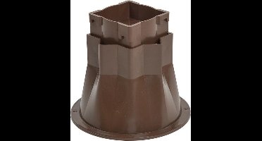 Bedverhogers rond bruin - bedklossen - meubelverhogers - stoelverhogers per set van 4. Instelbaar (8-13cm)