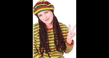 Bob Marley baret pet Dreadlocks met rasta haar