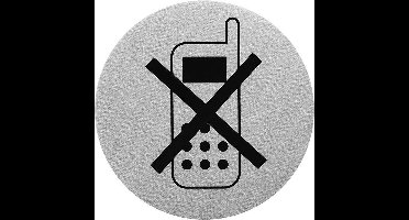 Seilflechter Stijlvol aluminium deurbordje - "Telefoon Uitschakelen" - Ø 75 mm