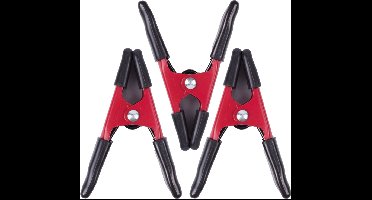 Benson Zeilklemmen/veerklemmen - 3x - staal - 10 cm - lijmklemmen