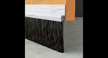 Stripborstel met h-profiel | Voor afdichting van kieren, recht profiel | Lengte: 1000 mm | Zichtbare haarlengte: 40 mm | Totale hoogte: 61,5 mm