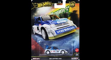Hot Wheels Premium Autocultuur 'Hammer Drop' '86 MG Metro 6R4, Schaal 1:64, Speelgoedauto voor Verzamelaars