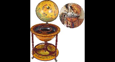 ApexArte® Globebar - Wereldbol bar - Whiskey Set - Bijzettafel - Authentiek