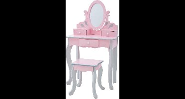 ApexArte® Kaptafel Kind - Make up Tafel voor Meisjes - Schminktafel - Roze