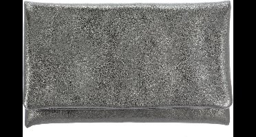 abro Leren Koppeling Avondtas Leather Mimosa Clutch Bag Guncolor Grijs