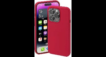 Hama Finest Feel Cover Hoesje geschikt voor iPhone 14 Pro - Zijdezacht afwerking - Krasbestendig - Rood