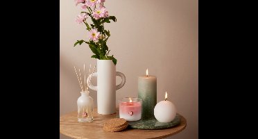 Bolsius - Rustiek stompkaars - Fading metallic - 80/68 - 1 Stuk Sky Blue + Blue