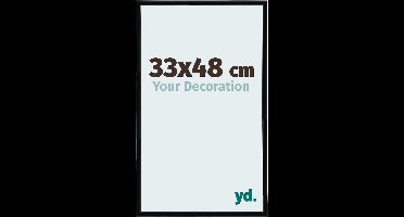 Your Decoration - Fotolijst 33x48 cm - Kunststof - Zwart Hoogglans - Annecy