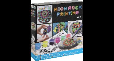 Grafix Neon Rock Painting | Happy stones | Schilderpakketten | Mandala schilderen | Knutselpakketten voor Kinderen