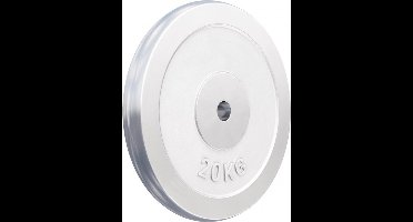 Gorilla Sports Gewichtsschijf - Halterschijf - 20 kg - Chroom - 30 mm
