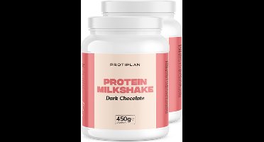 Protiplan - Protein Milkshake Dark Chocolate - 2 stuks - 2 x 450 g - Eiwitdieet - Proteïneshake