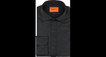 Suitable Satin Overhemd Zwart - Maat 39 - Heren - Overhemden Formeel